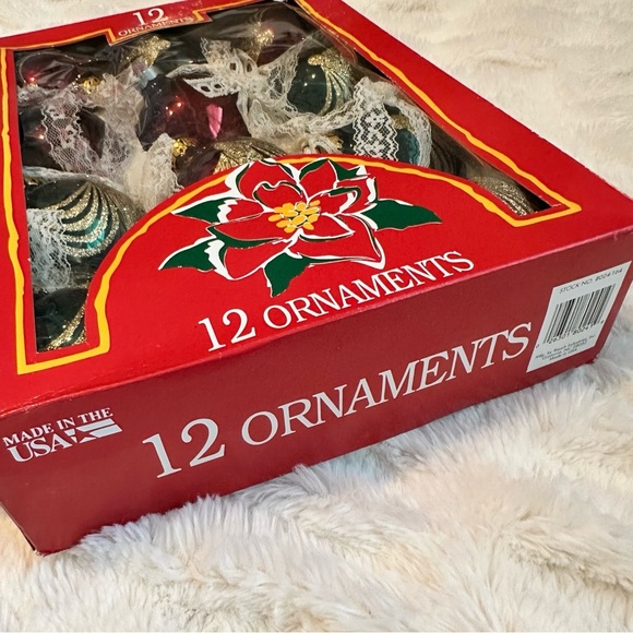 Vintage Rauch Red Glass Ball Christmas Ornaments Box Of 18 - Picture 12 of 15